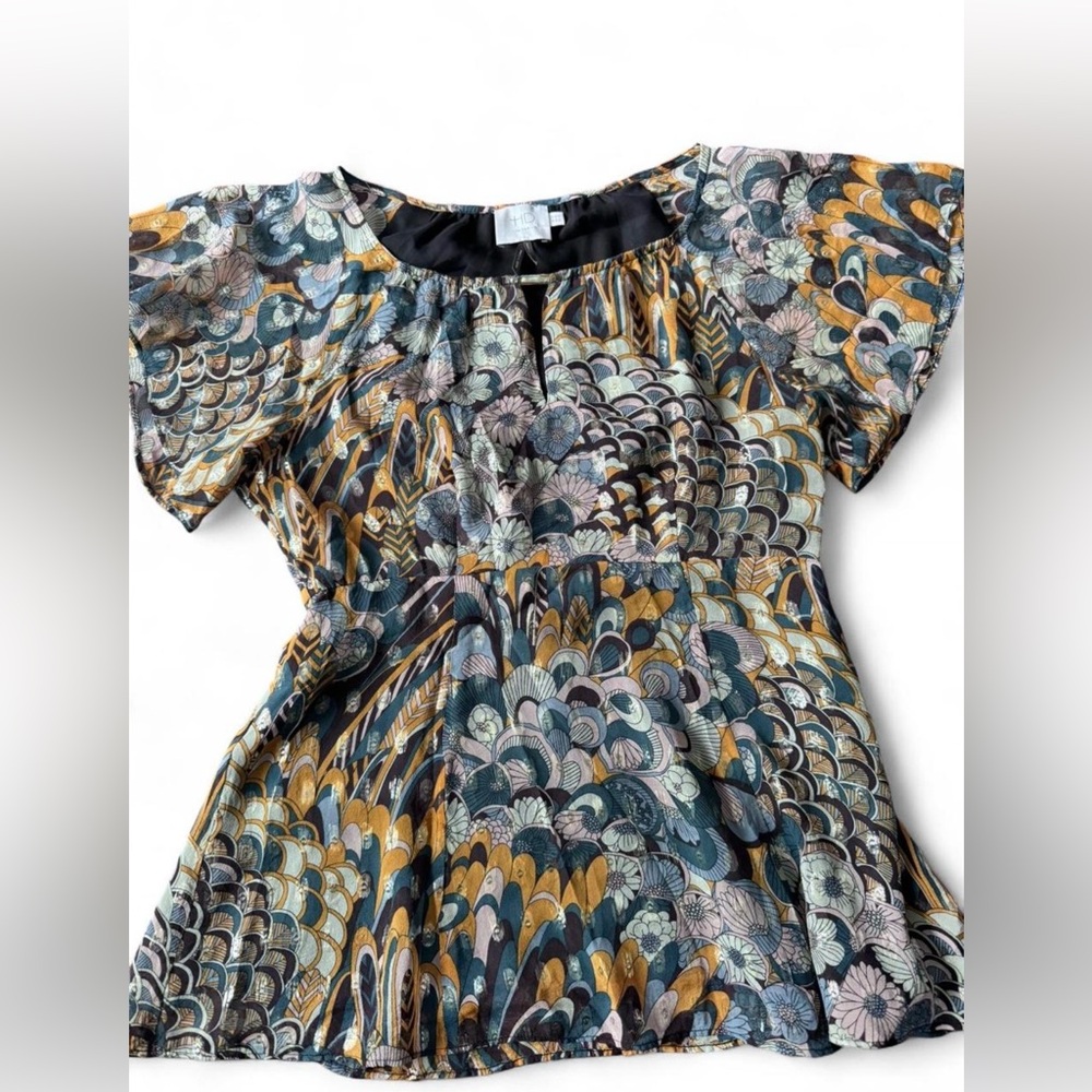 Anthropologie HD‎ In Paris Silk Top